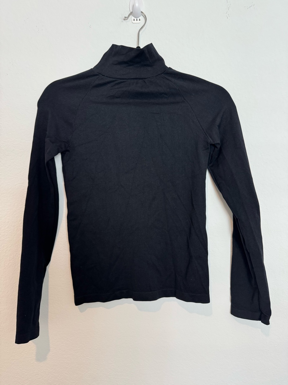 Free People Intimately Fitted Long Sleeve Turtleneck Cutout Back Black Top